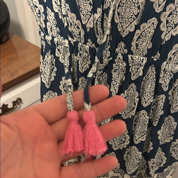 Matilda Jane Indigo and Cream Floral Romper - Picture 3 of 6